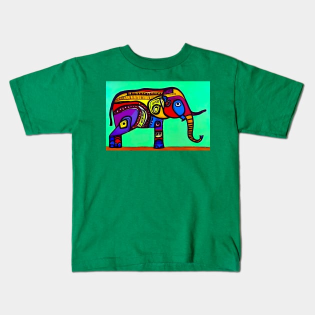 An Indian Elephant Kids T-Shirt by PictureNZ